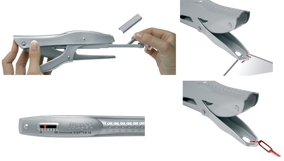 Maped Heftzange Expert Nr.10, Heftleistung: 20 Blatt, silber