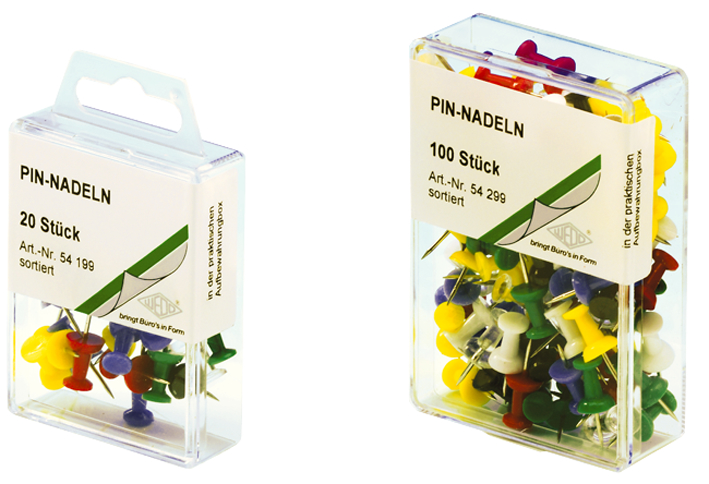 WEDO Pinnwand-Nadeln, glasklar, Großpackung