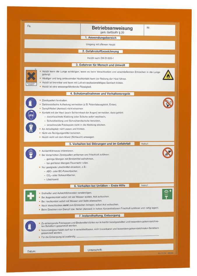 DURABLE Magnetrahmen DURAFRAME, DIN A4, orange