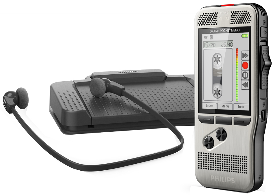 PHILIPS Diktier- und Wiedergabe-Set Pocket Memo DPM7700