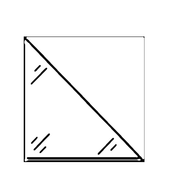 Dreieckstaschen selbstklebend - 100 x 100 mm