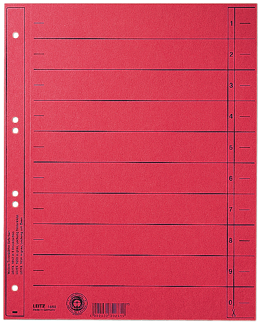 LEITZ Trennblätter, A4 Überbreite, Manilakarton 230g/qm,gelb