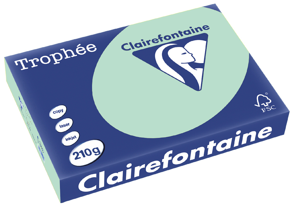 Clairefontaine Trophée Papier 2223C, A4, 210 g/m² - hellgrün - hellgrün