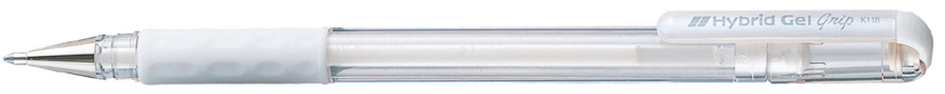 Pentel Gel-Tintenroller Hybrid Gel Grip Met. K118, silber