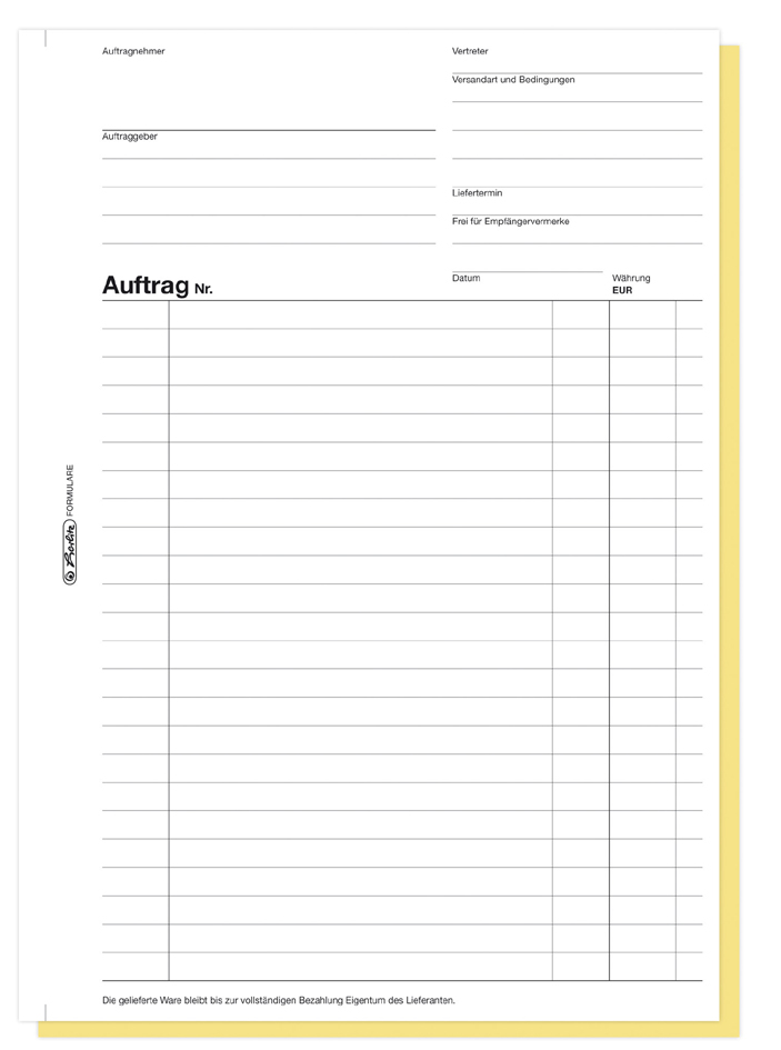 herlitz Formularbuch ´Auftrag 102´, DIN A5, 2 x 40 Blatt