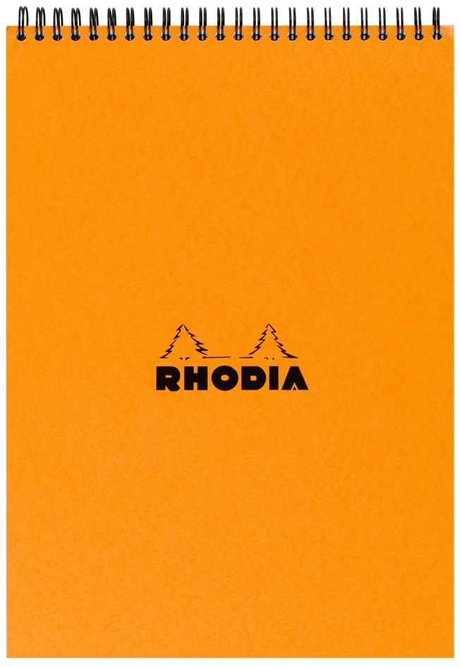 RHODIA Spiralnotizblock No. 18, DIN A4, kariert, orange