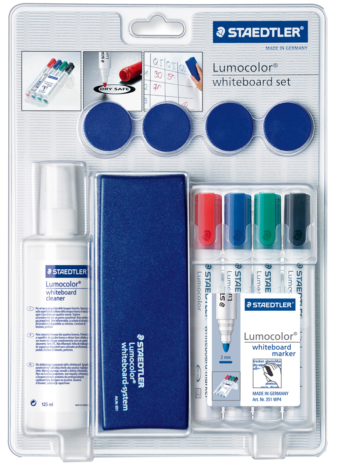 STAEDTLER Lumocolor Whiteboard Marker, 4er Etui