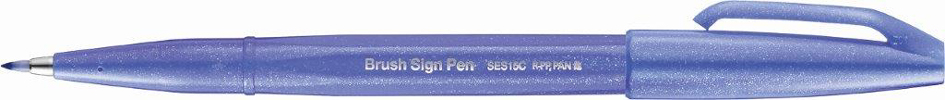 PentelArts Faserschreiber Brush Sign Pen SES15, blaugrau