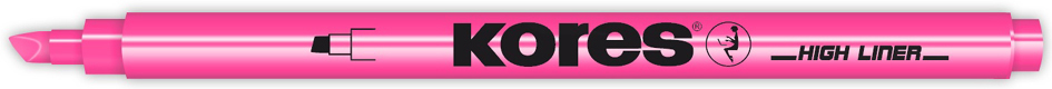 Kores Textmarker-Pen, Keilspitze: 0,5 - 3,5 mm, pink