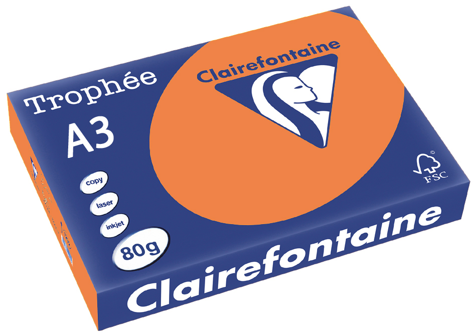 Clairefontaine Trophée Papier 1260C, A3, 80 g/m² - pfirsich - pfirsich