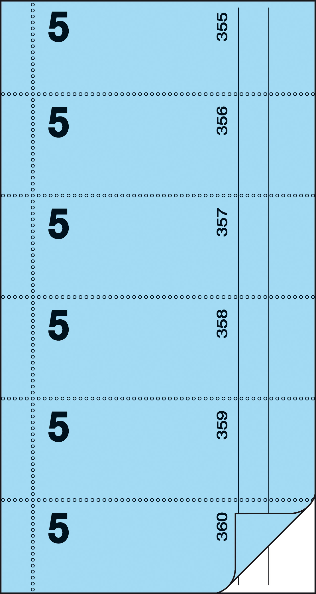 sigel Formularbuch ´Bonbuch´, Kellner-Nr. 5, blau