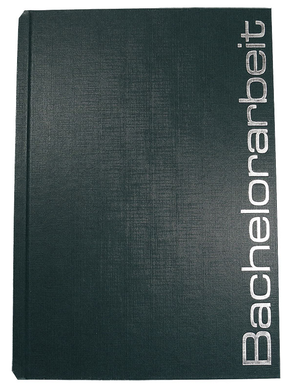 Bucheinband Hardcover NEWLINE, grün, Prägung BACHELORARBEIT - grün - Bachelorarbeit