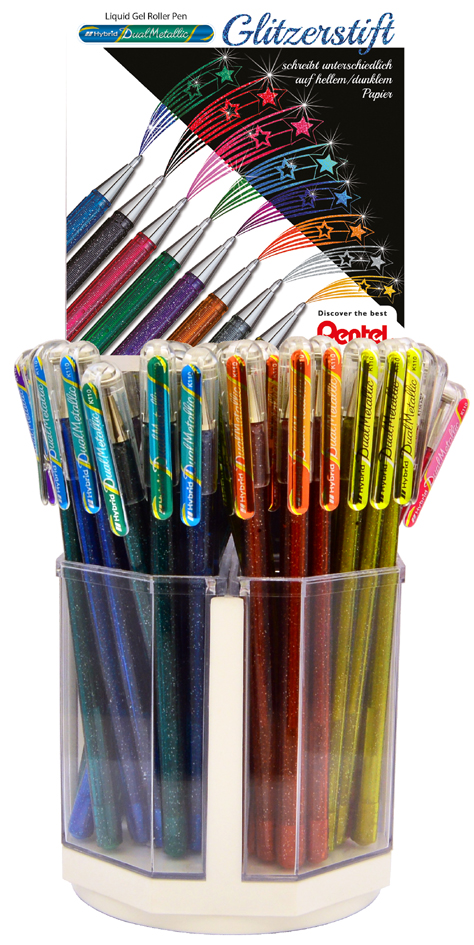 Pentel Hybrid Gel-Tintenroller ´Dual Pen´, Theken-Display