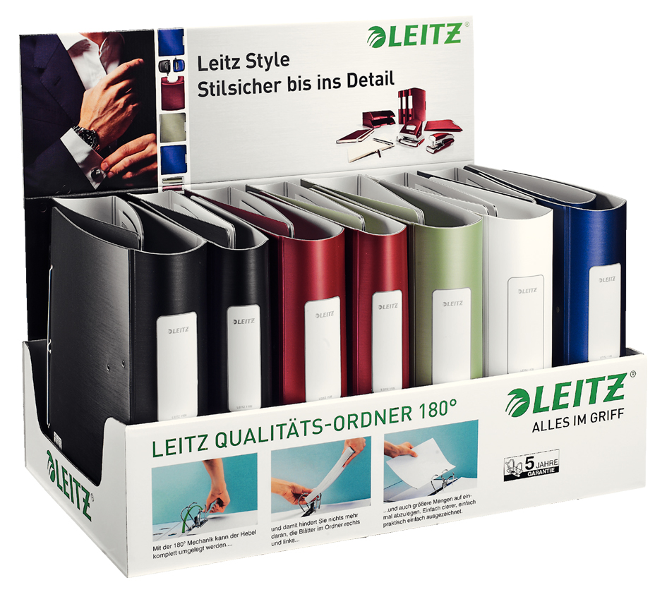 LEITZ Ordner Active Style, 180 Grad, 15er Display