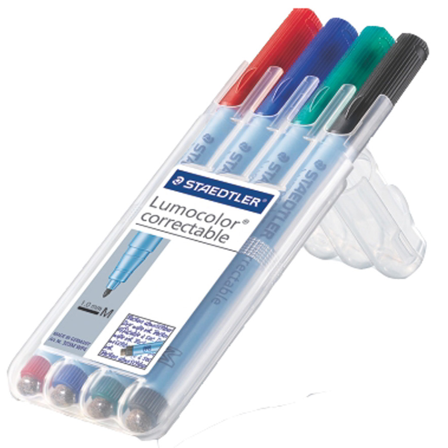 STAEDTLER Lumocolor correctable NonPermanent-Marker 305M,4er