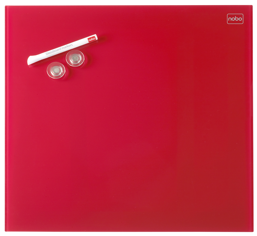 nobo Glas-Magnettafel Diamond, (B)450 x (H)450 mm, rot