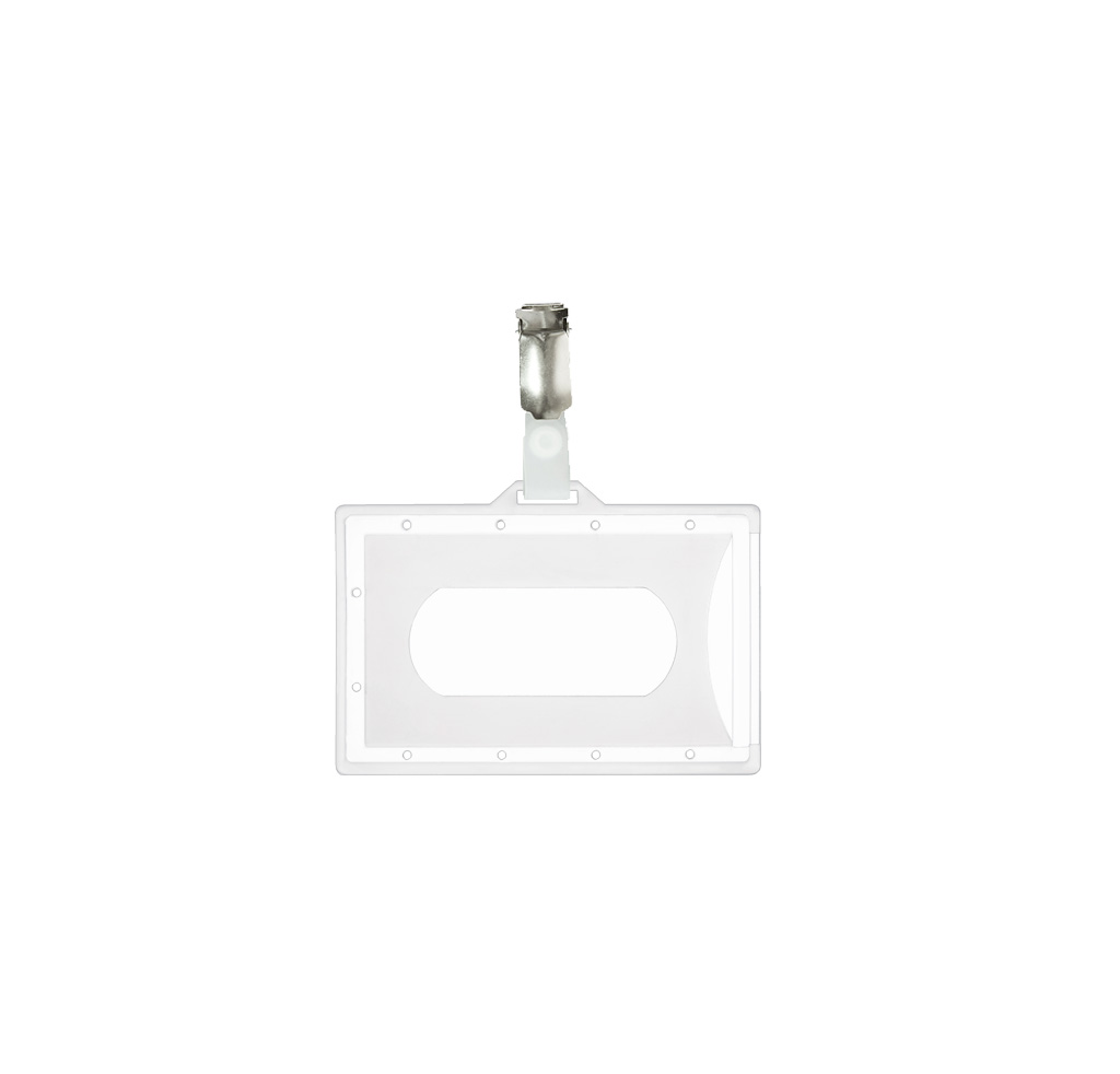 5 Kartenhalter inkl. CLIP - transparent matt