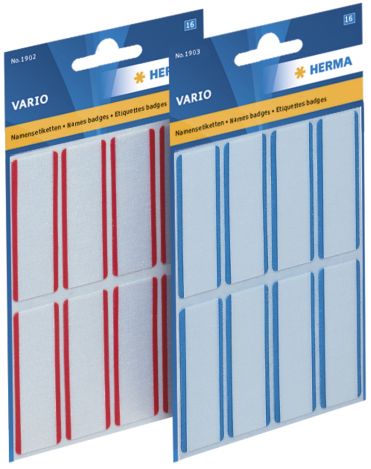 HERMA Namensetiketten 54 x 19 mm, Acetat-Seide, roter Rand