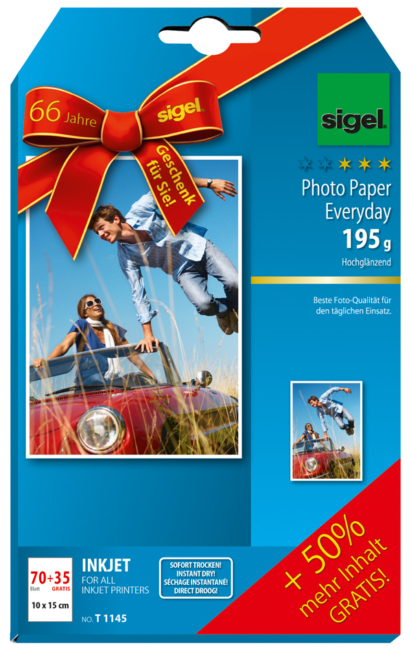 sigel InkJet-Everyday-Foto-Papier ´HOT DEAL´, 10 x 15 cm