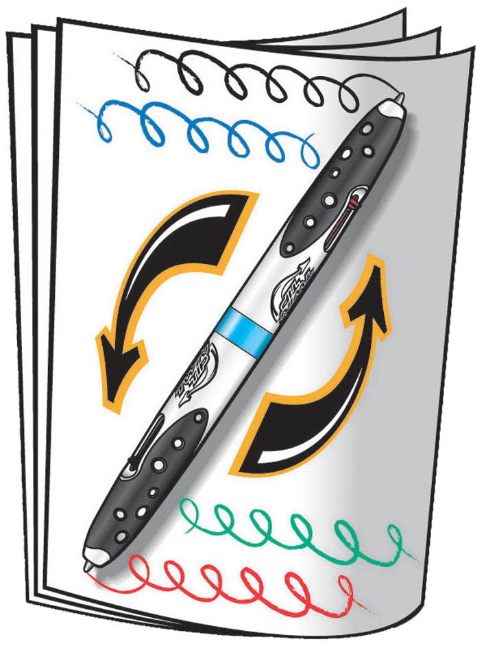 Maped Vierfarb-Kugelschreiber Twin Tip, schwarz/weiß