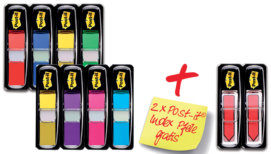 Post-it Haftmarker Index Mini, 11,9 x 43,2 mm, 8-farbig