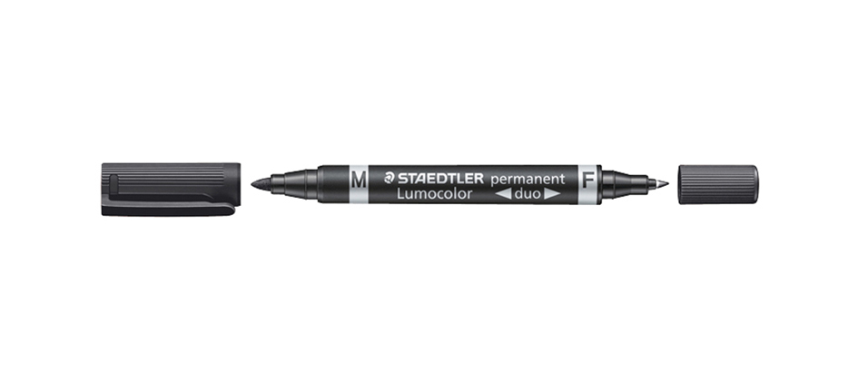 STAEDTLER Lumocolor Permanent-Marker duo, 4er Etui