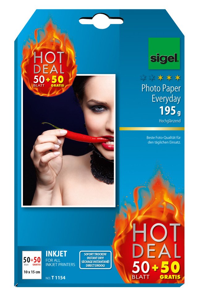 sigel InkJet-Everyday-Foto-Papier ´HOT DEAL´, 10 x 15 cm