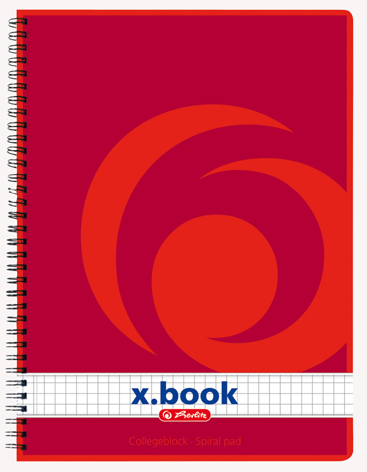 herlitz Collegeblock x.book DIN A5, 80 Blatt, liniert