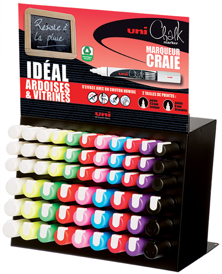 uni-ball Kreidemarker Chalk, 63er Display