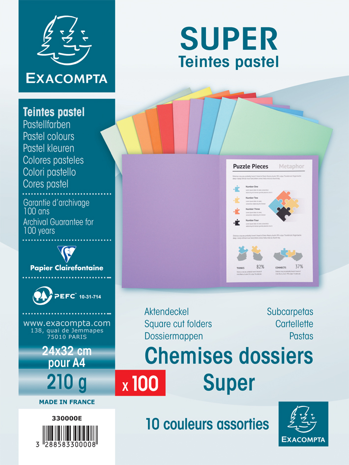 EXACOMPTA Aktendeckel SUPER 250, DIN A4, chamois