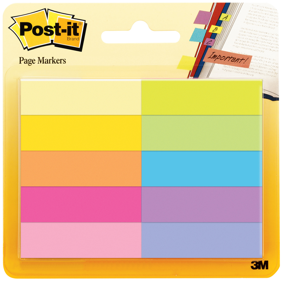 Post-it Pagemarker aus Papier, 15 x 50 mm, Neonfarben