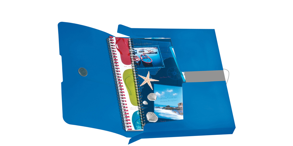 herlitz Sammelbox easy orga to go, DIN A4, blau opak