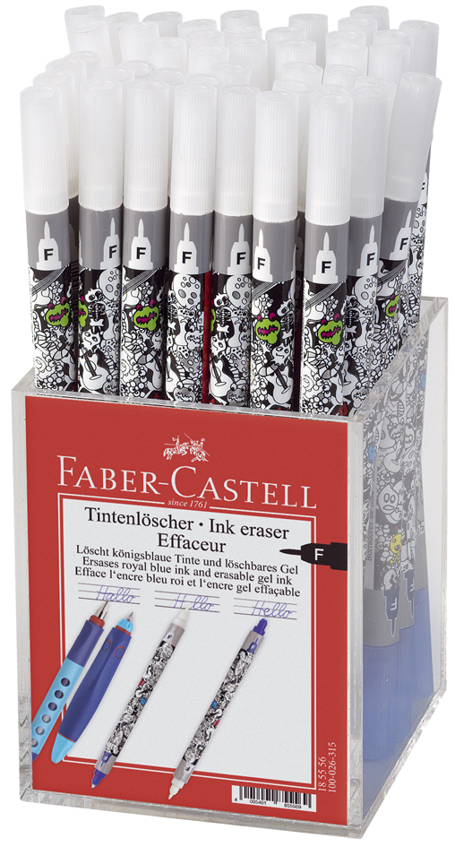 FABER-CASTELL Tintenlöscher, mittel, B-Rundspitze, im Köcher