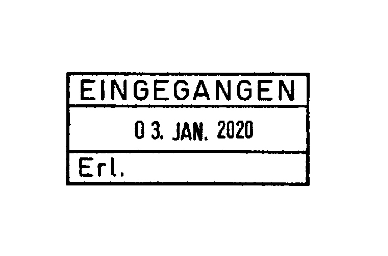 trodat Datumstempel 2910/L ´EINGEGANGEN´ + 4 Felder