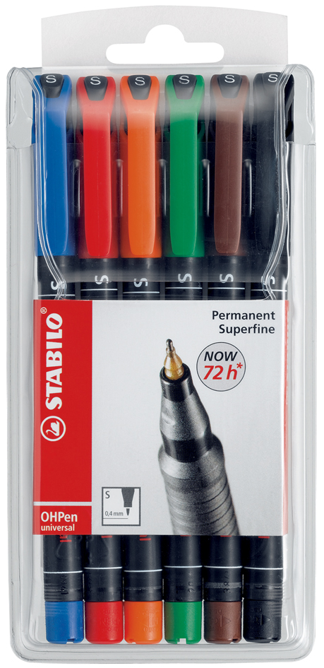 STABILO Folienstift OHPen universal, permanent, 6er Etui