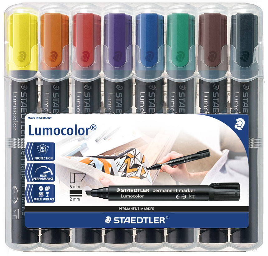 STAEDTLER Lumocolor Permanent-Marker 350, 4er Etui