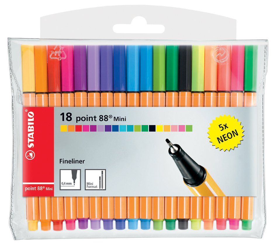 STABILO Fineliner point 88 Mini, 15er Ecopack