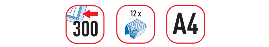 herlitz Fächermappe easy orga to go, 12 Fächer, apfel