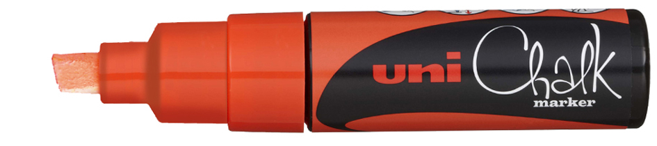 uni-ball Kreidemarker Chalk PWE-8K, neon-rot, Keilspitze