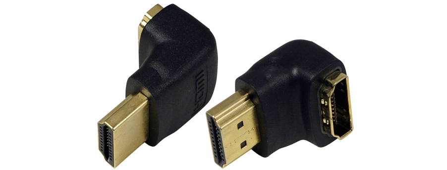 LogiLink Adapter, HDMI Kupplung - Stecker, gewinkelt