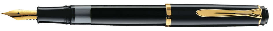 Pelikan Füllhalter M 200, schwarz, Federbreite: M