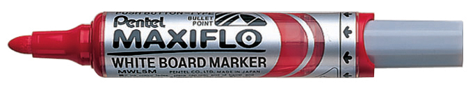 Pentel Whiteboard-Marker MAXIFLO MWL5M, rot