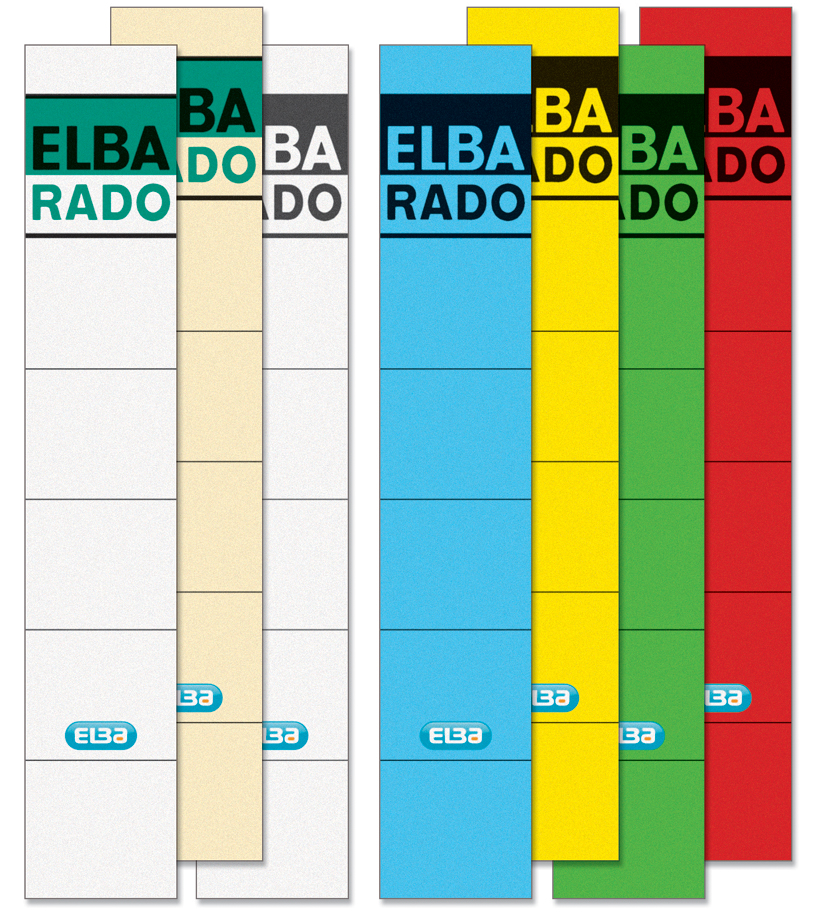 ELBA Ordnerrücken-Etiketten ´ELBA RADO´ - kurz/schmal, weiß