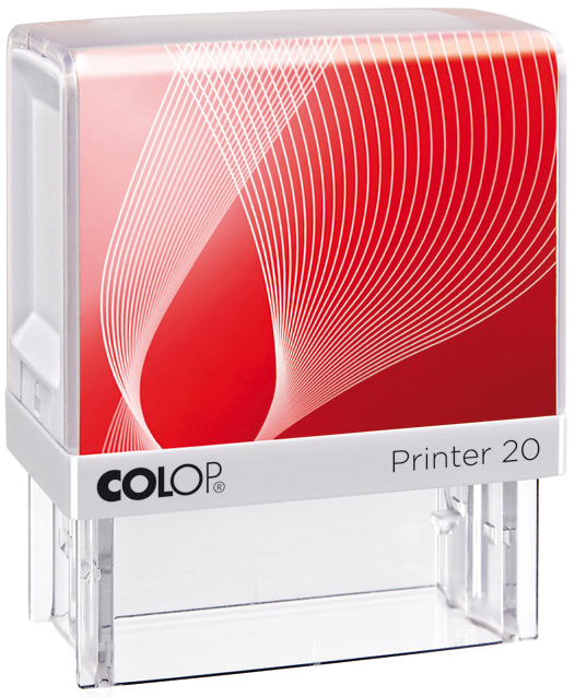 COLOP Textstempel Printer 20, 4-zeilig, mit Gutschein, weiß