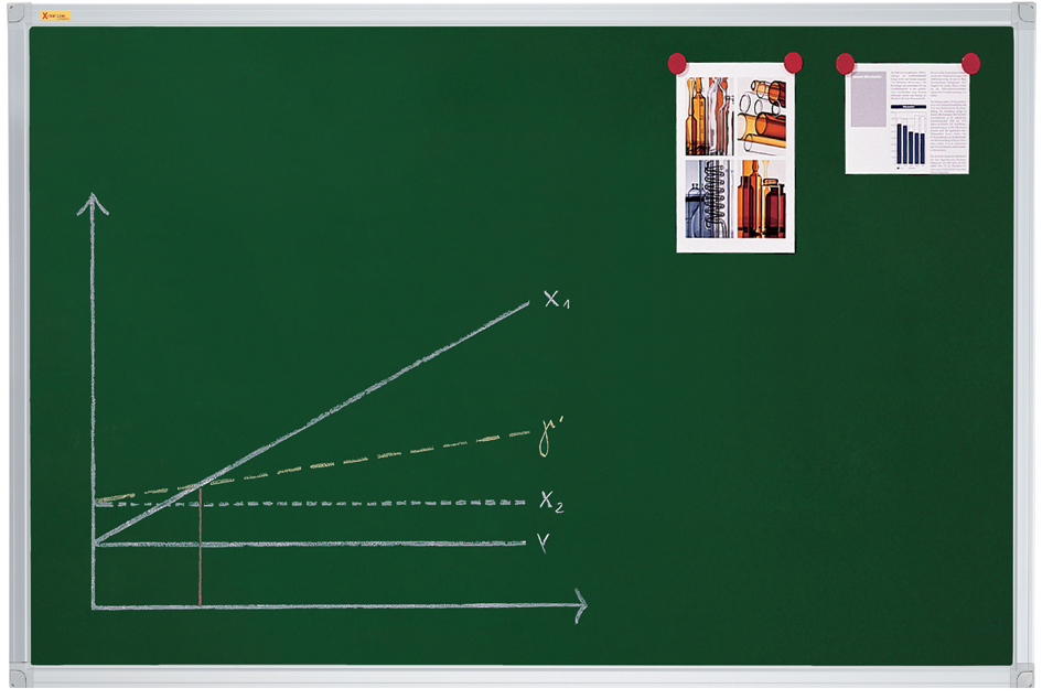 FRANKEN Kreidetafel X-tra! Line, 1.200 x 900 mm, dunkelgrün