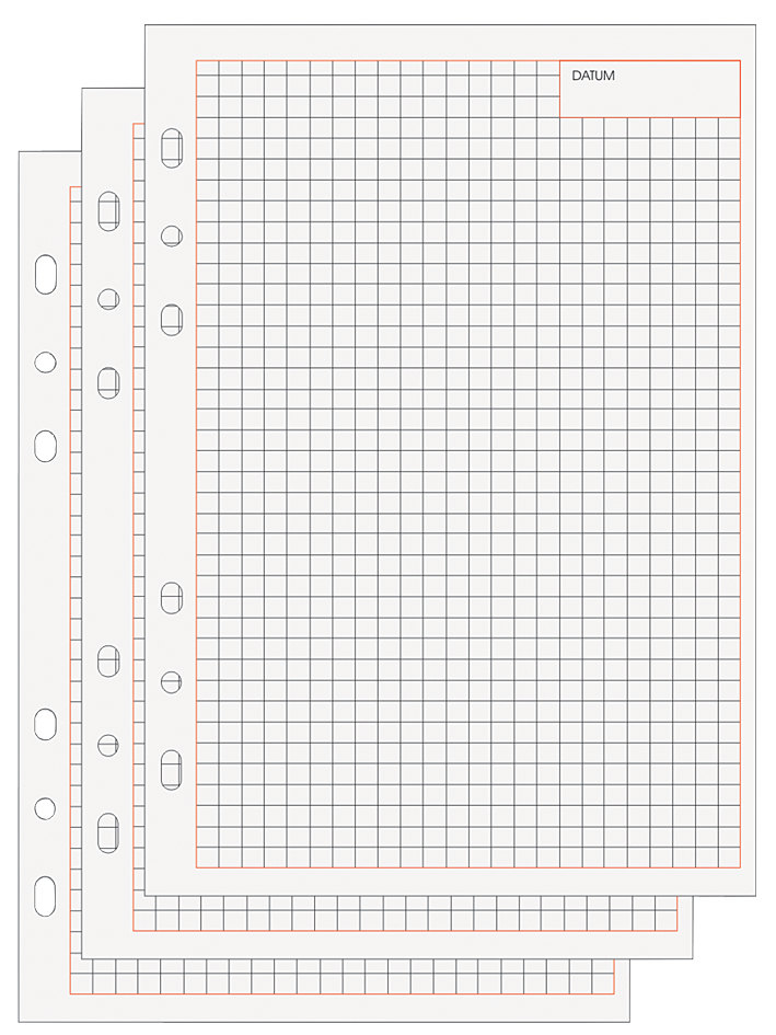 bind Ersatzeinlagen Notizblätter Manager, A5, kariert