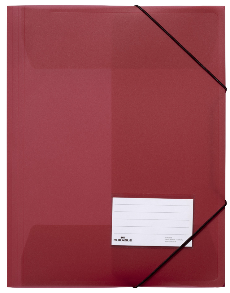 DURABLE Eckspannermappe, DIN A4, PP, rot