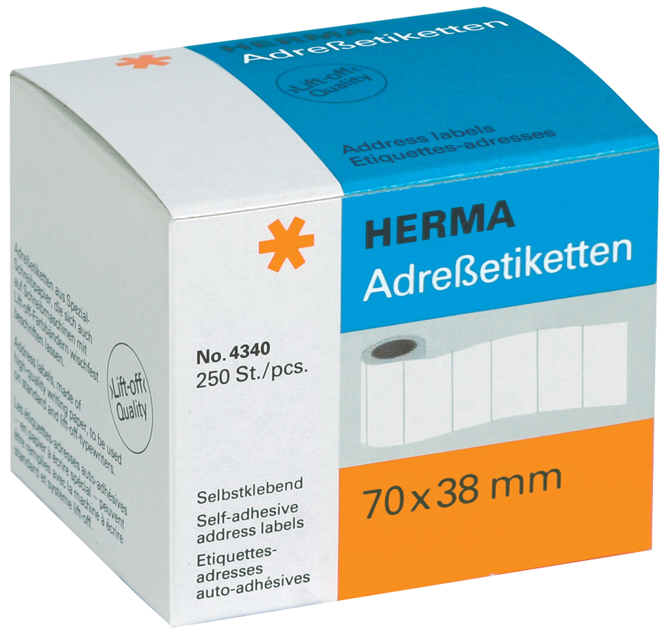 HERMA Adress-Etiketten, 89 x 42 mm, endlos, weiß