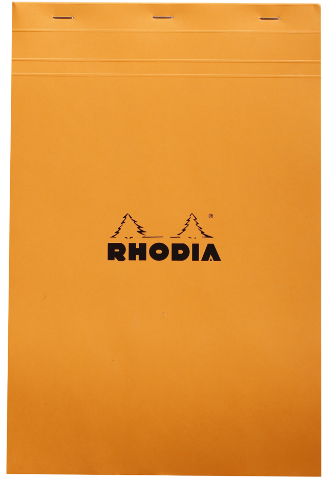 RHODIA Notizblock No. 19, DIN A4+, kariert, orange