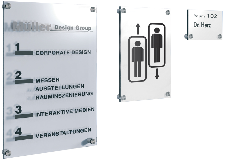 kerkmann Türschild Sign, DIN A6, Acrylglas, transparent